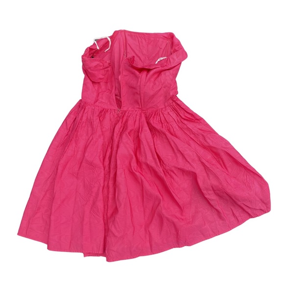 Vintage 1980's Mini Hot Pink Prom Formal Dress Ruffle Party Corset Princess 9/10 - Picture 8 of 10